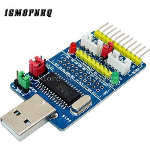 ALL IN 1 CH341A USB to SPI I2C IIC UART TTL ISP Serial Adapter Module EPP/MEM Converter For Serial Brush Debugging RS232 RS485