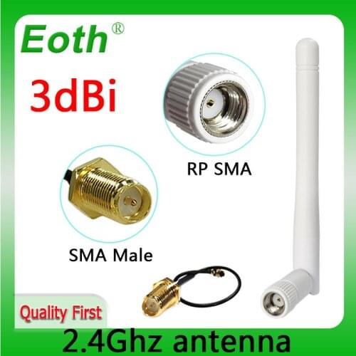 2.4Ghz antenna Wifi Antenna RP-SMA Connector 2.4 ghz antenne 2.4G wi fi antena router + IPX to RP-SMA pigtail Extension Cable