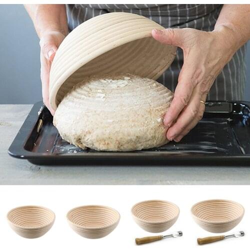 1pcs Round Rattan Bread Proofing Basket Bread Fermentation Basket Dough Baguette Banneton Brotform Proofing Proving Baskets
