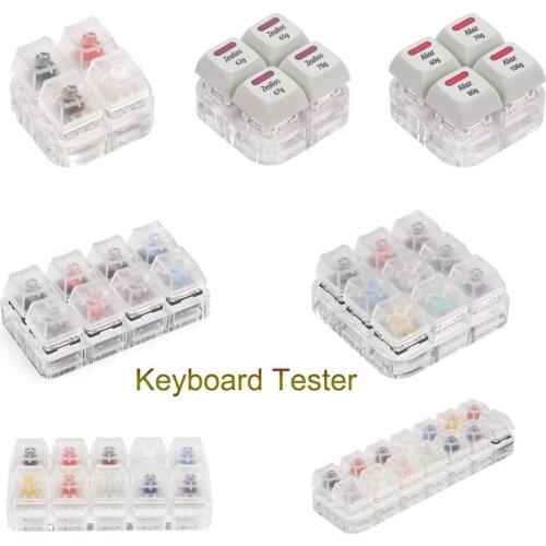 14 Key Caps Translucent Keycaps Testing Tool Kailh Box Switches Keyboard Tester Kit Clear Keycaps Sampler PCB Mechanical Keyboar