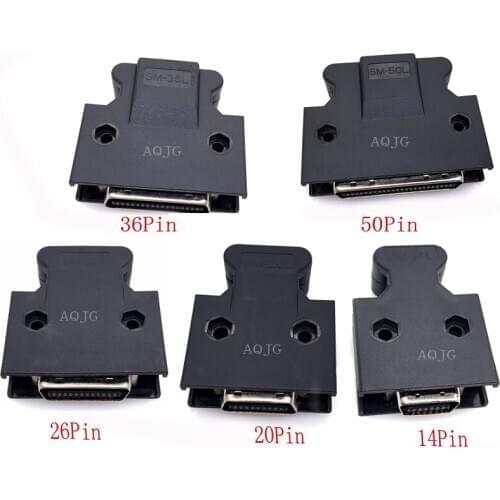 1x SCSI Connector HPCN Slot Type 14 20 26 36 50 Pin Male Plug for Panasonic Yaskawa Mitsubishi MDR Servo Motor Drive IO Control