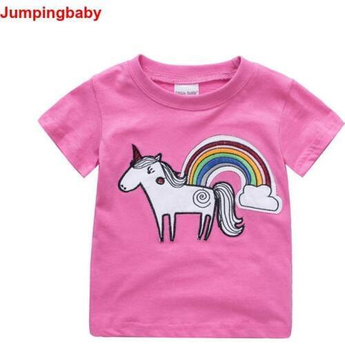 2019 Girls T shirt Kids Unicorn Clothes Tshirt Baby Summer Tops Camiseta Camisetas Vetement Enfant Fille Toddle Funny T-shirts