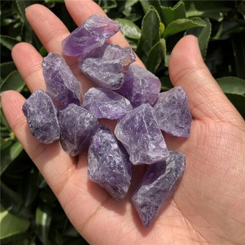 50g Natural Amethyst Raw Stone Mineral Specimen Crystal Reiki Healing Stones Home Decoration Ornament Jewelry Gift