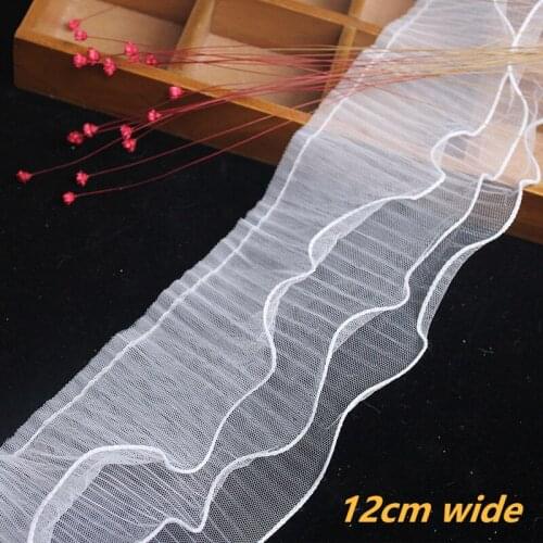 Promotion Three-layer Ruffled Pleated Lace Fabric DIY Clothing Leader Childrens Fluffy Skirt Sewing Decoration Accessories 2021