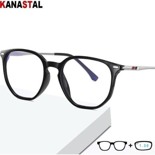 Men Anti Blue Light Blocking Glasses Women TR90 Eyeglasses Frame Computer Eyewear 1.56 Hyperopia Myopia Optician Reading Glasses