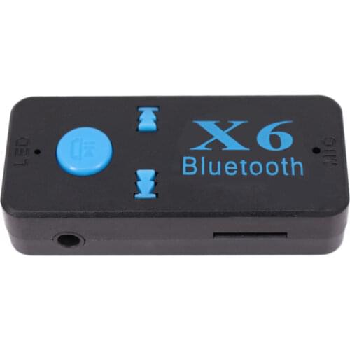 Car Bluetooth Audio Receiver Bluetooth Hands-free Call X6 Bluetooth Adapter Can Be Inserted TF Card Portable Playback