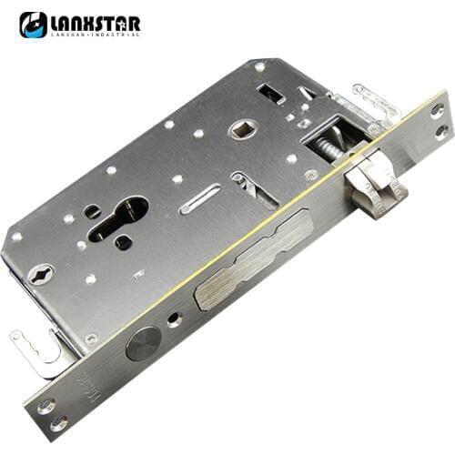 All 304 Stainless Steel Anti-theft Security Door Lock Body Upset Strengthening Double Live Fast General Fingerprint Lockbody