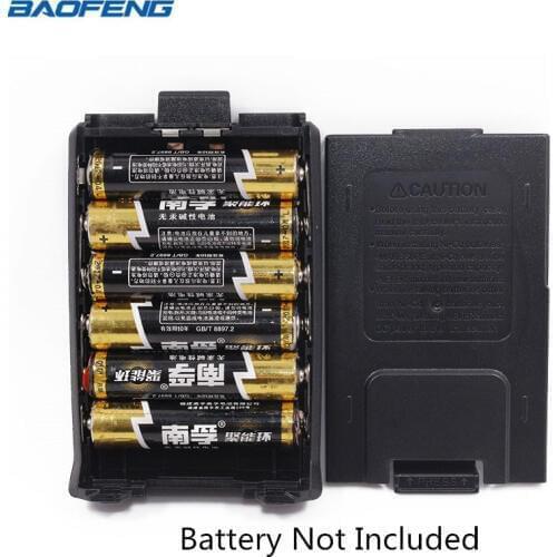 Baofeng UV-5R Battery Case AAA or AA Shell Black For FM Transceiver Walkie Talkie Baofeng DM-5R UV-5R UV-5RA UV-5RE Plus Series