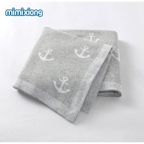 Baby Blankets Cotton 100*80CM Knitted Newborn Boy Girl Swaddle Wrap Quilts Super Soft Infant Sleeping Cover for Stroller Bedding