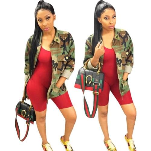 Camouflage Long Jacket, Work Clothes, Leisure Style, Summer Womens Coat, Daily Versatile, Work Clothes, Fashion and Sexy Coat