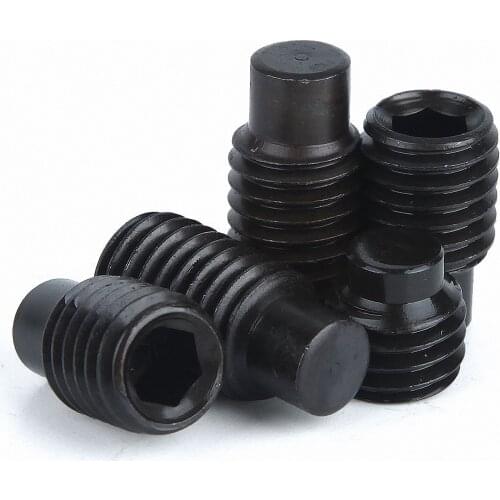 2-30pcs Grade 12.9 High Tensile Steel Hexagon Socket Set Screws Grub Screw M3 M4 M5 M6 M8 M10 M12 Dog Point Grub Convex End Bolt