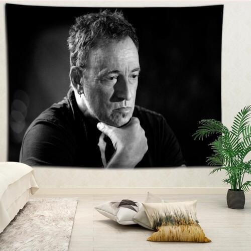 Bruce Springsteen Tapestries For Living Room Bedroom Hanging Wall Tapestry Retro Home Decor Yoga Beach Mat Custom logo