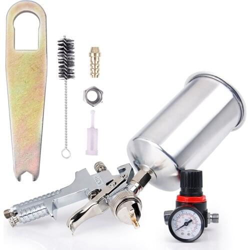 CarBole 2.5mm Spray Gun Kit w/Regulator Auto Paint Primer Metal Flake HVLP Gravity Feed