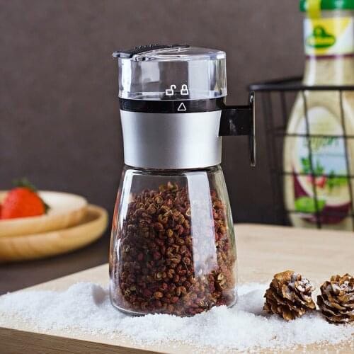 Creative Push-Type Salt Control Dispenser Pepper Shaker Spice Jar Condiment Container Seasoning Bottle Kitchen Cooking Tools