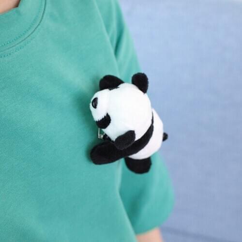 Cute Mini Panda 10CM Plush Stuffed Toys - 3 Types, Hair Band , Hair Tle ，Brooch Plush Toys , KidS Party Gift Panda Plush Toy