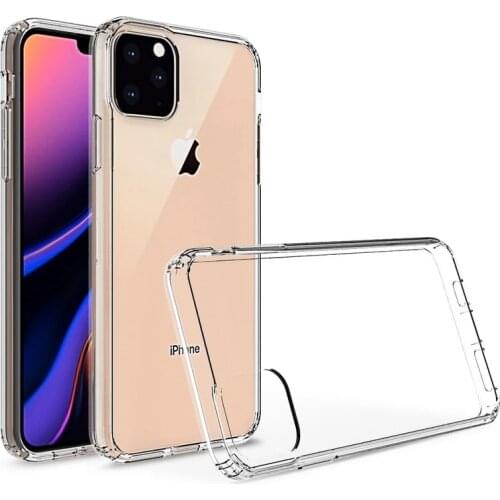 For iPhone 12 mini Case TPU Bumper Hard PC Acrylic Clear Hybrid Crystal Phone Cover For iphone 12 11 Pro Max 12Pro Case Coque