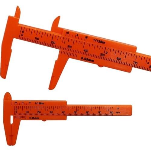 Mini Plastic Vernier Caliper Gauge Micrometer 80MM Mini Ruler Accurate Measurement Tools Standard Vernier Caliper