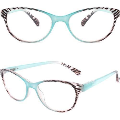 Fashion Womens Designer Reading Glasses Blue Amber in High Quality with Pouch and Cloth Oval Ladys Readers Lamination Red