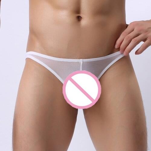 Mens Sexy Underwear Shorts Underpants Pouch Soft G String Panties Low Waist Thin Breathable Thong Underpants Briefs G-strings