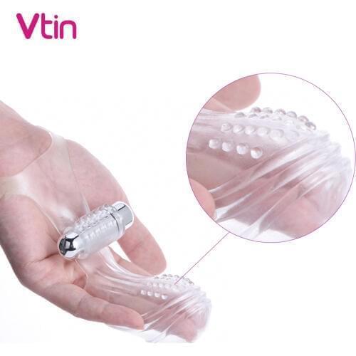 Finger Sleeve Vibrator G Spot Massage Clit Stimulate Sex Toys For Women Female Masturbator Vibrators Adult Products
