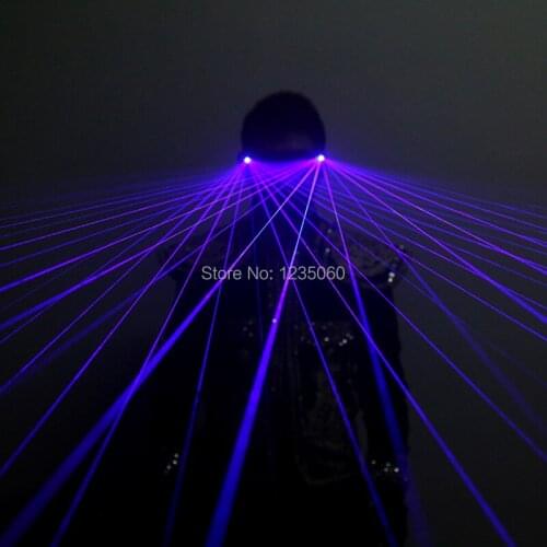 New Purple laser light glasses dj party stage show wears laser man projector club bar performance disco ballroom dance costumes