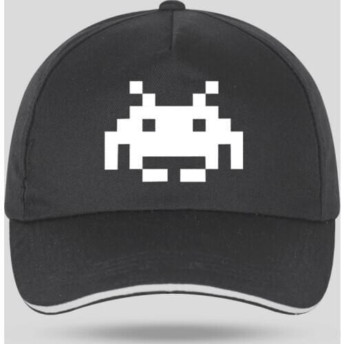 New Summer Fashion SPACE INVADERS Funny Print Baseball Caps for Men Women Hip Hop Cotton Velcro Trucker Cap Bone Dad Hats