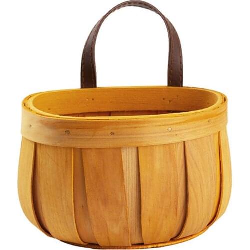 Storage Hand Made Basket Bamboo Durable Kitchen Storage Basket Vegetables Fruits Food Organizer Woven Wall Hanging Basket