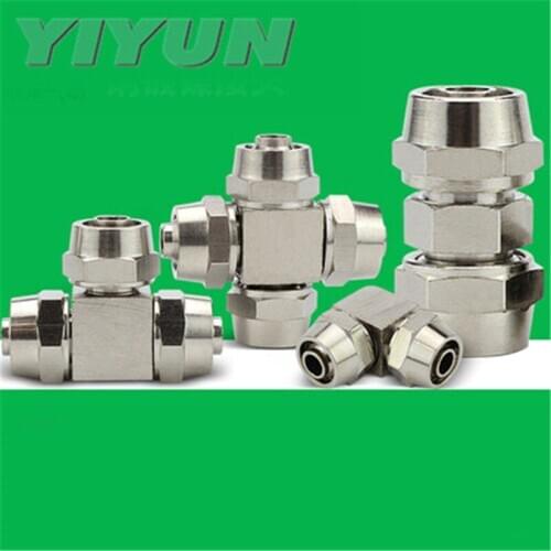 PU4 PU6 PU8 PU10 PU12 PE4 PE6 PE8 PE10 PE12 Pneumatic tube through copper - plated nickel - plated quick - insertion quick-joint