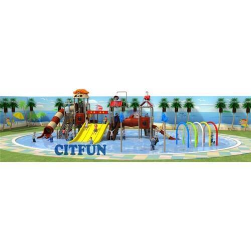 Durable Giant water slides;outdoor playground equipment swimming pool slide OP17-175A