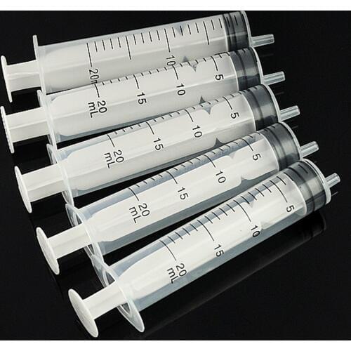 100x 20ML Large Plastic Syringe Hydroponics Analyze Disposable Measuring Nutrient Syringes Ink Pet Dispensing Industrial Syringe