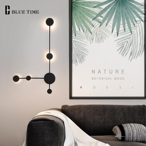 Modern LED Wall Lamps for Living Room Bedroom Bedside Gold Black Iron Painted Indoor Lighting Luminaire Industrial Wall Sconce