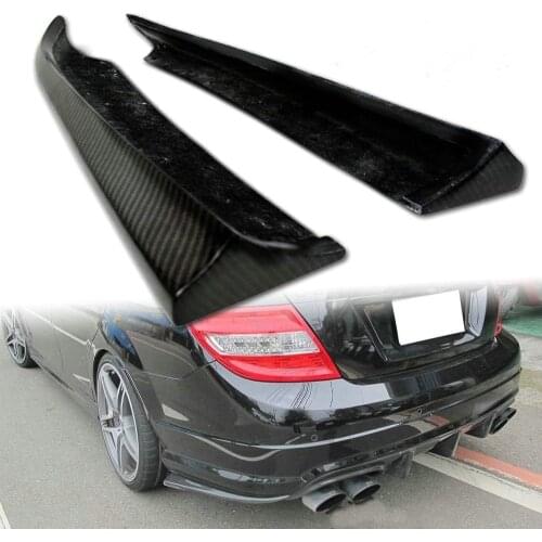 Carbon Fiber Rear Bumper Splitter Spoiler Lip Flaps For Benz W204 C63 C-Class Sedan C180 C200 C250 C300 C350 C63AMG 4DR 08-11 10