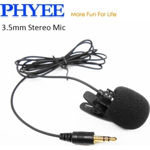 External Stereo Mic Bluetooth Handsfree Kit 1.5 Meters Clip-on 3.5 mm Gold-plated Aux Microphone MIC15S for Car Radio PC Laptop