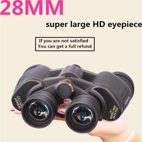 Super large eyepiece HD Big Binoculars powerful wide angle Large Militar Metal FMC Green Film Long Range Telescope