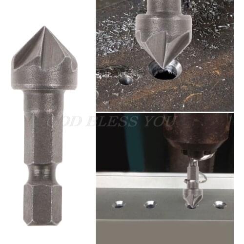 6 Flute Countersink Drill Bit 90 Degree Point Angle Chamfer Cutting Woodworking Tool Drop Shipping