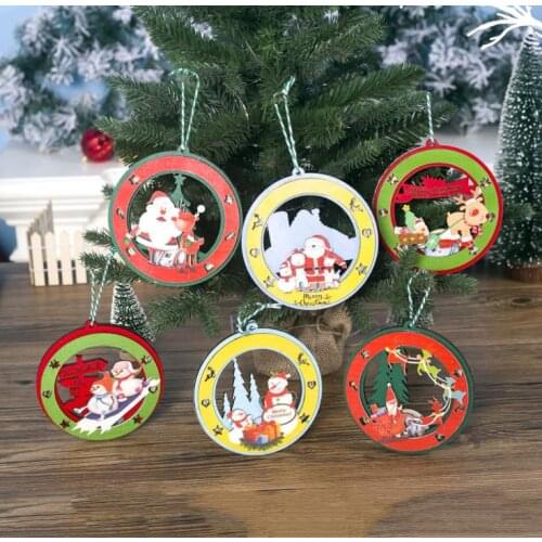Деревянные новогодние украшения Szlinxikeji China At AliExpress