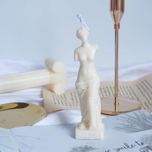 Venus Goddess Aromatherapy Silicone Handmade Candle Mold DIY 3D Woman Wax Plaster Portrait Supplies Mould Home Decoration
