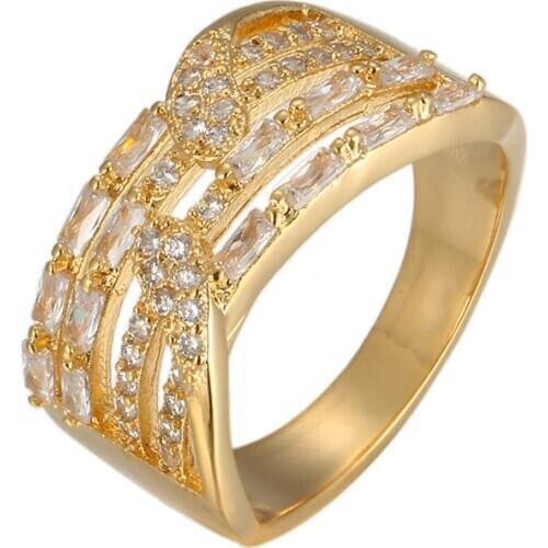 Women Rings Inlaid Rectangular White Zircon Irregular Rings Fashion Glamour Banquet Engagement Ring Birthday Gift For Girlfriend