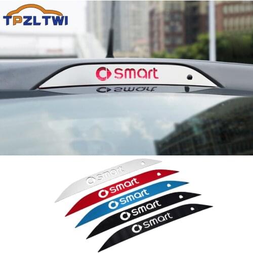 1Pcs Stainless Steel Car Stickers of High Mounted Stop Lamp High Brake Lights For 2015-2019 Smart 453 Forfour