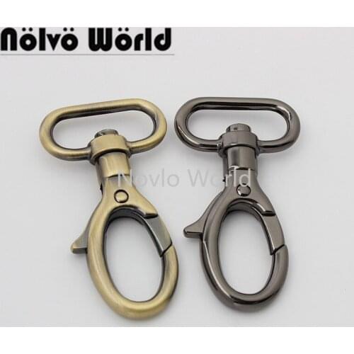 10-50 pieces 65*28mm 1-1/8'' gun black and brush antique alloy snap hook for purse luggage swivel clasp clip bag accessories