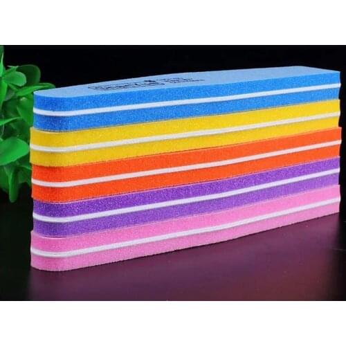10Pcs/Lot Nail Sanding Files Sponge Buffers Portable Pedicure Manicure All UV Gel Nail Buffer Block Polishing DIY Tool