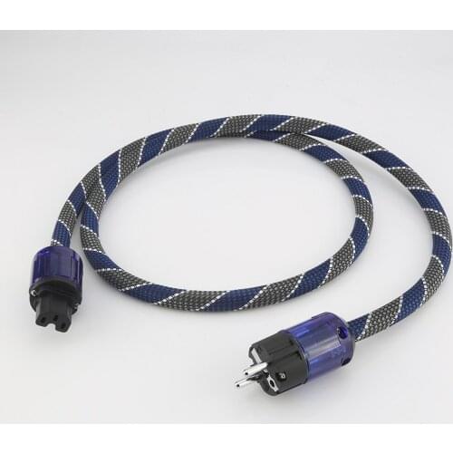 Audiocrast P110 Silver Plated Audiophile AC Power Cable Audio Power Extention Cable HIFI HI END Schuko US
