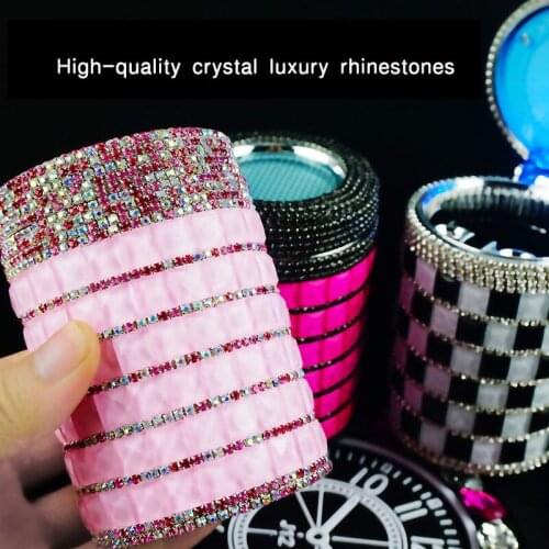 Car ashtray with LED light cigarette cigar ashtray container ashtray gas bottle smoke cup holder storage cup car supplies gifts