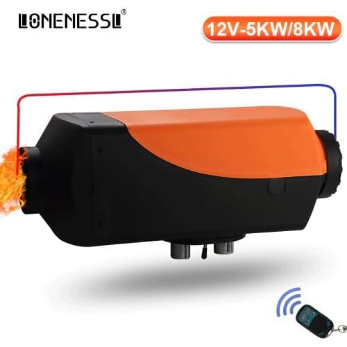 LONENESSL Air Diesel Autonomous Heater LCD Display 5/8KW 12V Parking Heater Remote Control for RV Boats Trailer Truck Motorhome