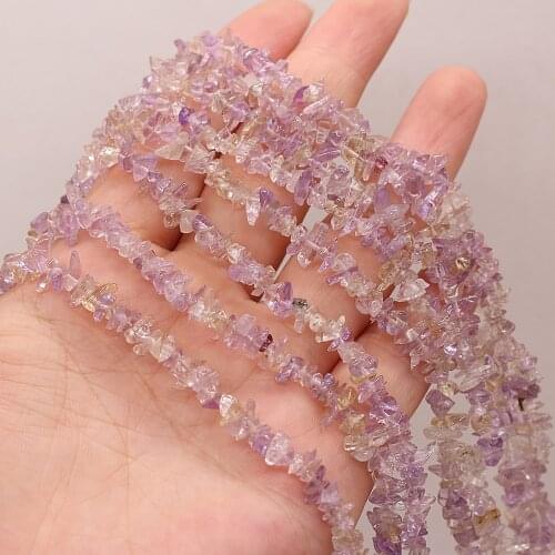 2Strands Natural Stone Beads Irregular Gravel Amethyst Bead For Jewelry Making DIY Necklace Bracelet Accessory