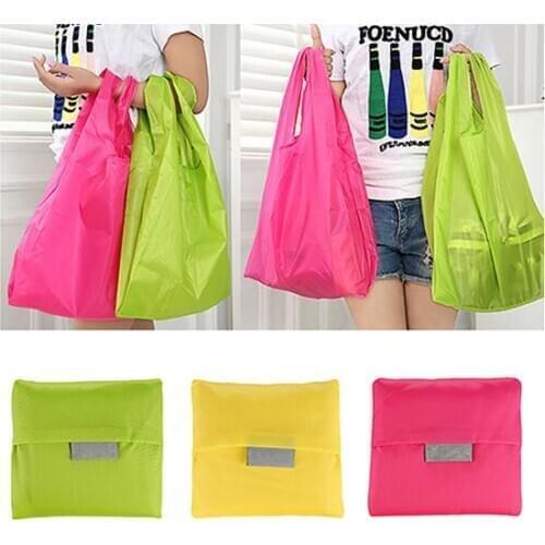 Large Folding Shoppingbag Storage Tote Handbag Eco Friendly Multifunction Nylon Bags Foldable Waterproof Ripstop Shoulder Bag