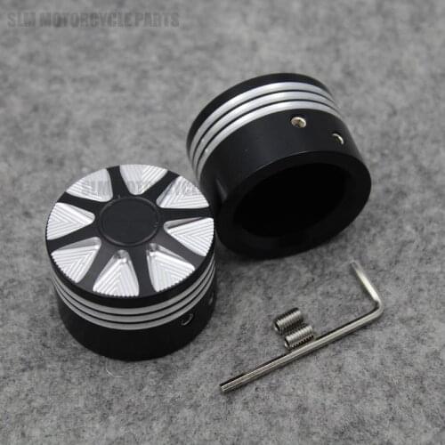 Black Front Axle Nut Cover Bolt For Harley Touring Softail Road King Glide FLTR Dyna Electra Glide FLHX