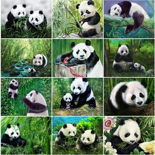 EverShine Diamond Painting Panda Rhinestones Diamond Mosaic Animal Full Drill Square Embroidery Cross Stitch Handmade Hobby