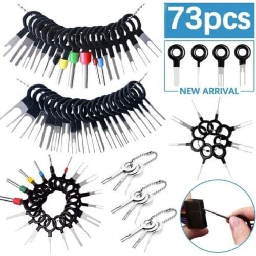 46/57/62/70/73pcs Car Terminal Removal Tool Motorist Kit Auto Repair Tool Stylus Wire Crimp Pin Extractor Puller Car Accessories