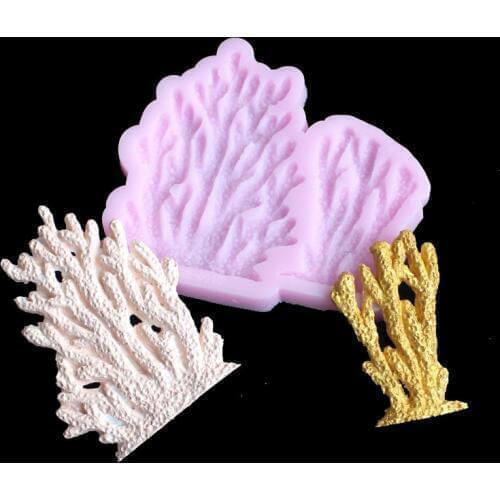 Coral Silicone Mold Fondant Cake Decorating Tool, Sugarcraft, Clay Resin Candle Soap Crafts